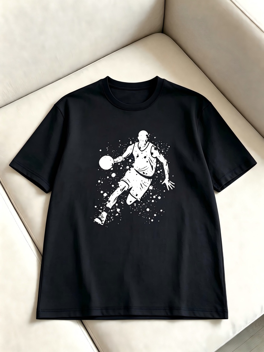 Basketball Print black Women Men T-shirt Unisex 
﻿